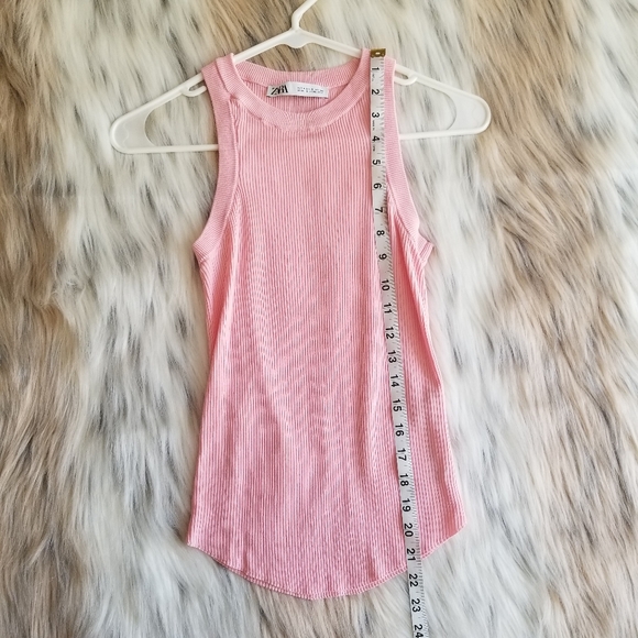 3X$25 Zara Pink Knit Tank Top Size Small - Picture 4 of 8